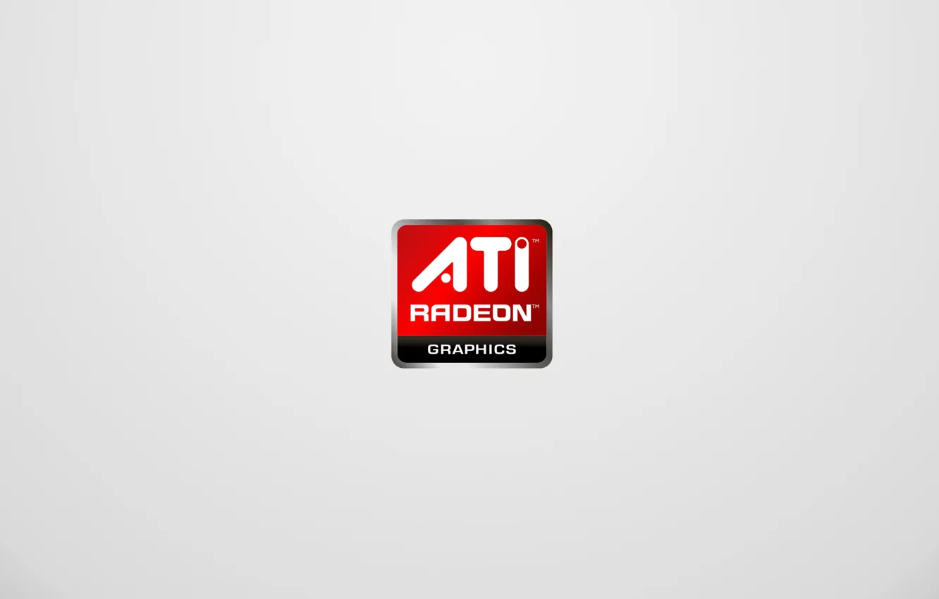 Photo wallpaper minimalism, logo, ATI, Radeon