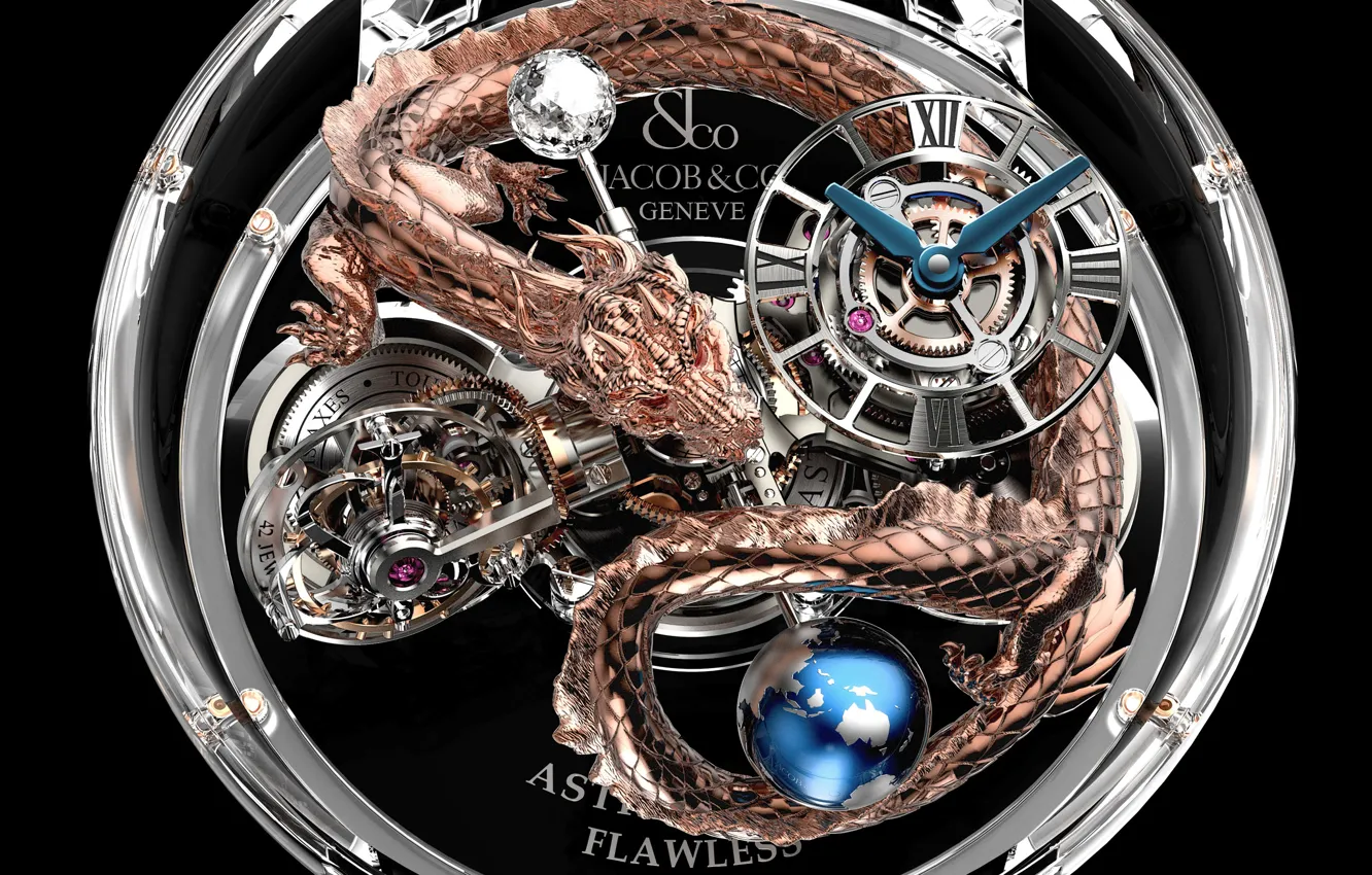 Photo wallpaper beauty, luxury, watches, Jacob & Co, Astronomia Dragon