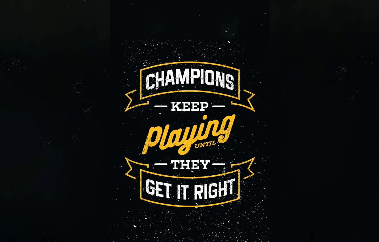 Photo wallpaper Champions, motivation, quote
