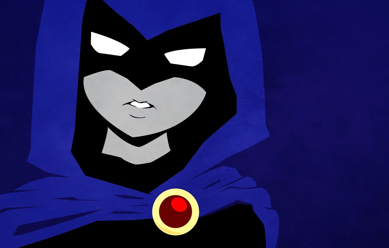 Photo wallpaper girl, blue, cloak, Raven