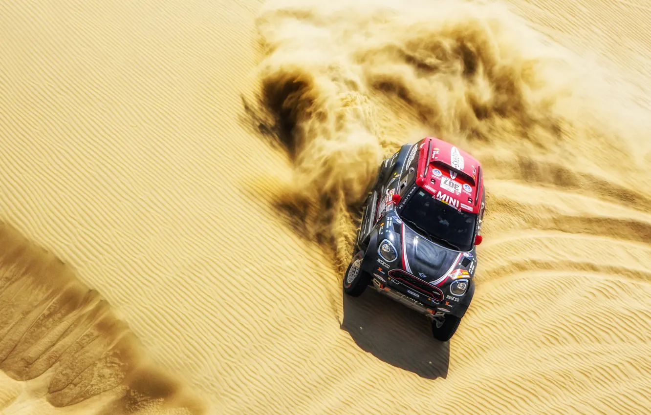 Photo wallpaper Sand, Mini, Sport, Desert, Race, 307, Rally, Dakar