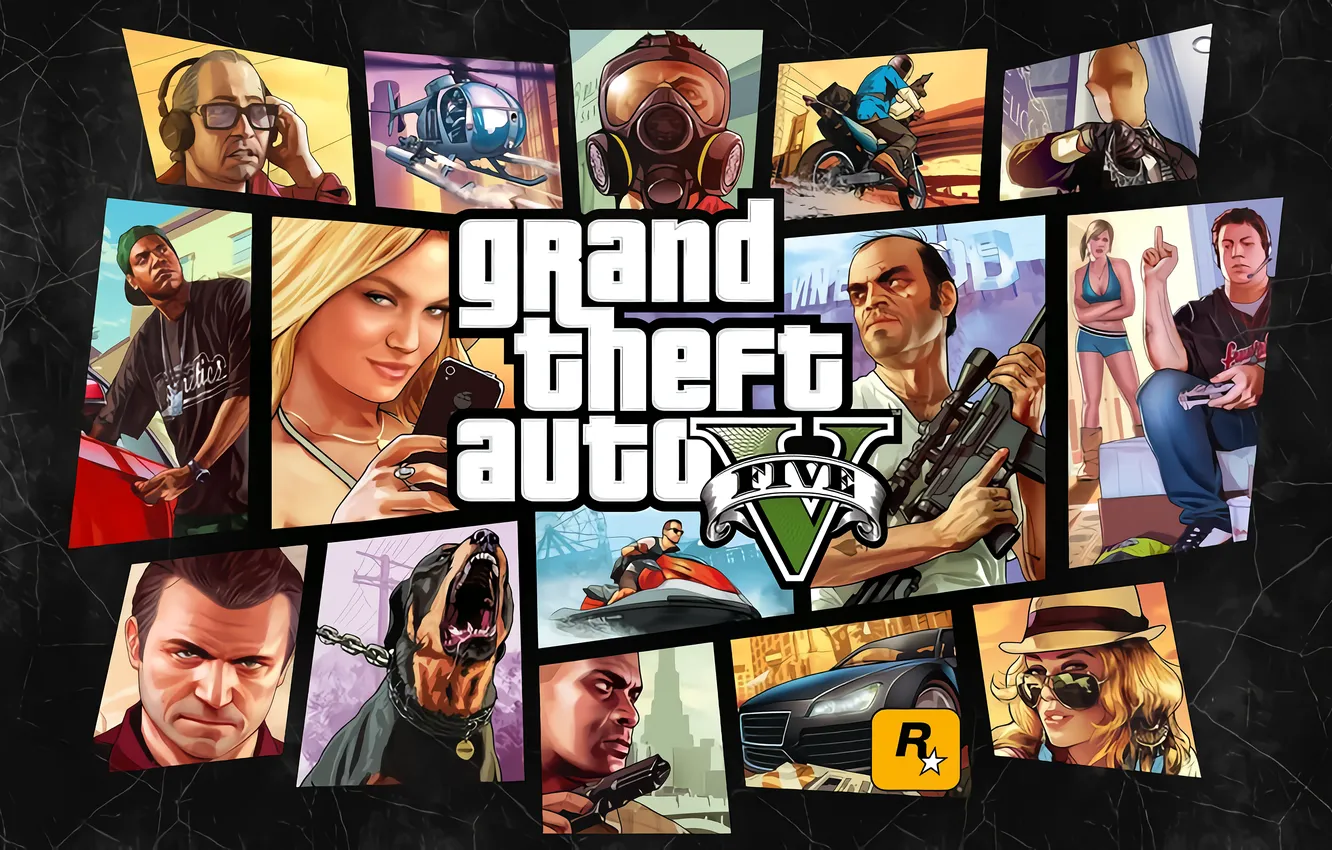 Photo wallpaper beautiful, Michael, Franklin, Trevor, gta 5