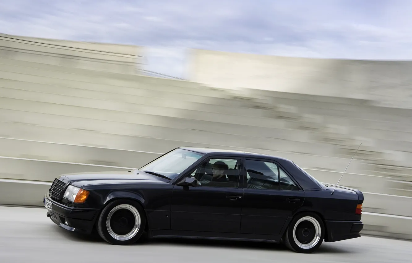 Photo wallpaper speed, black color, Mercedes-bens