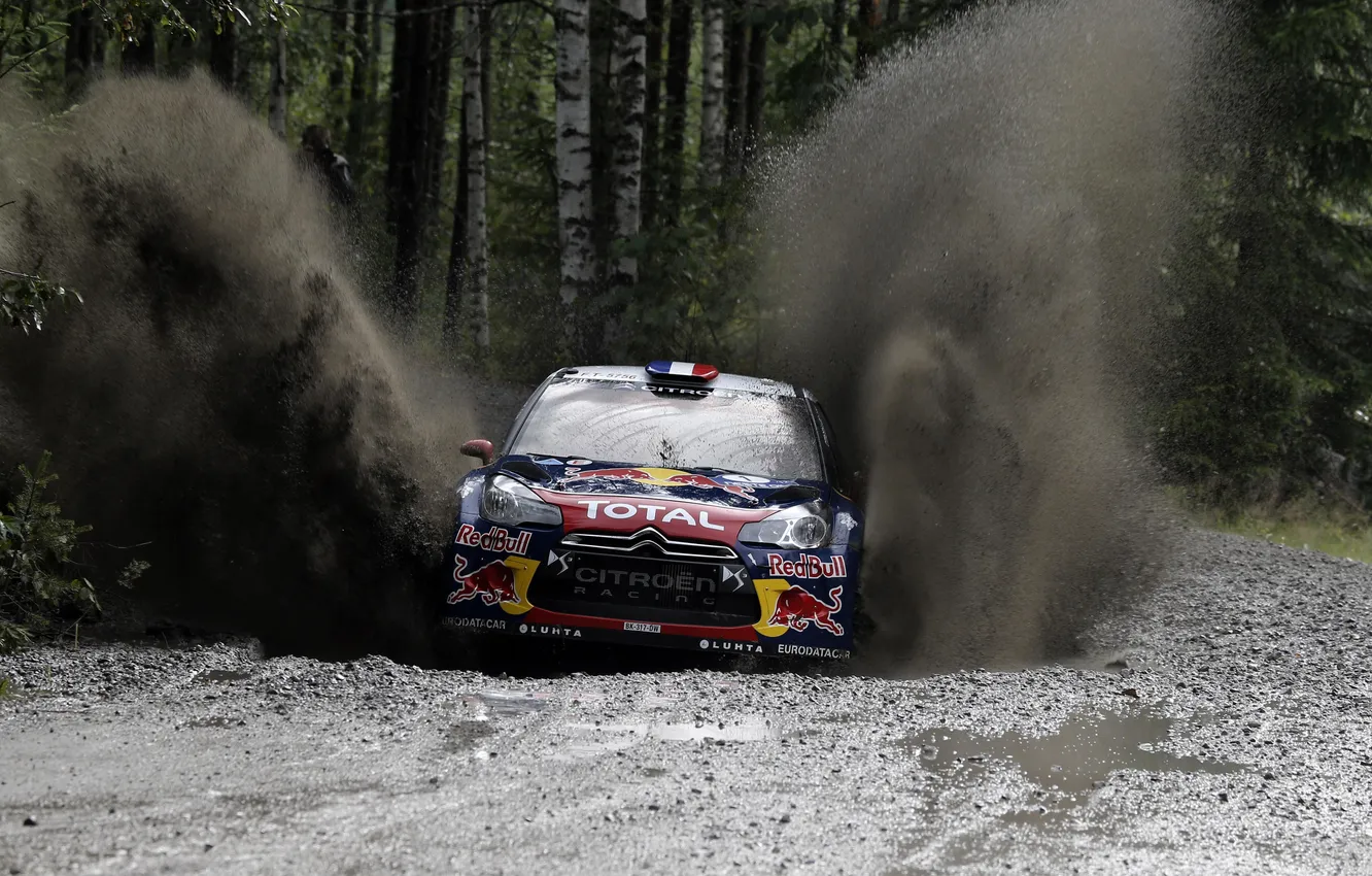 Photo wallpaper machine, race, sport, speed, Citroen, Red Bull, Rally