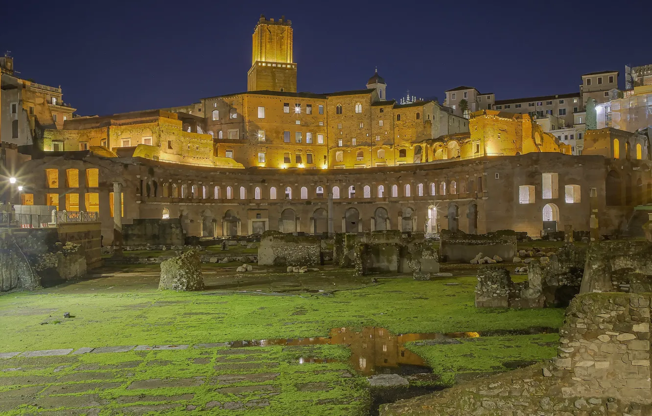Photo wallpaper tower, Rome, Italy, Forum
