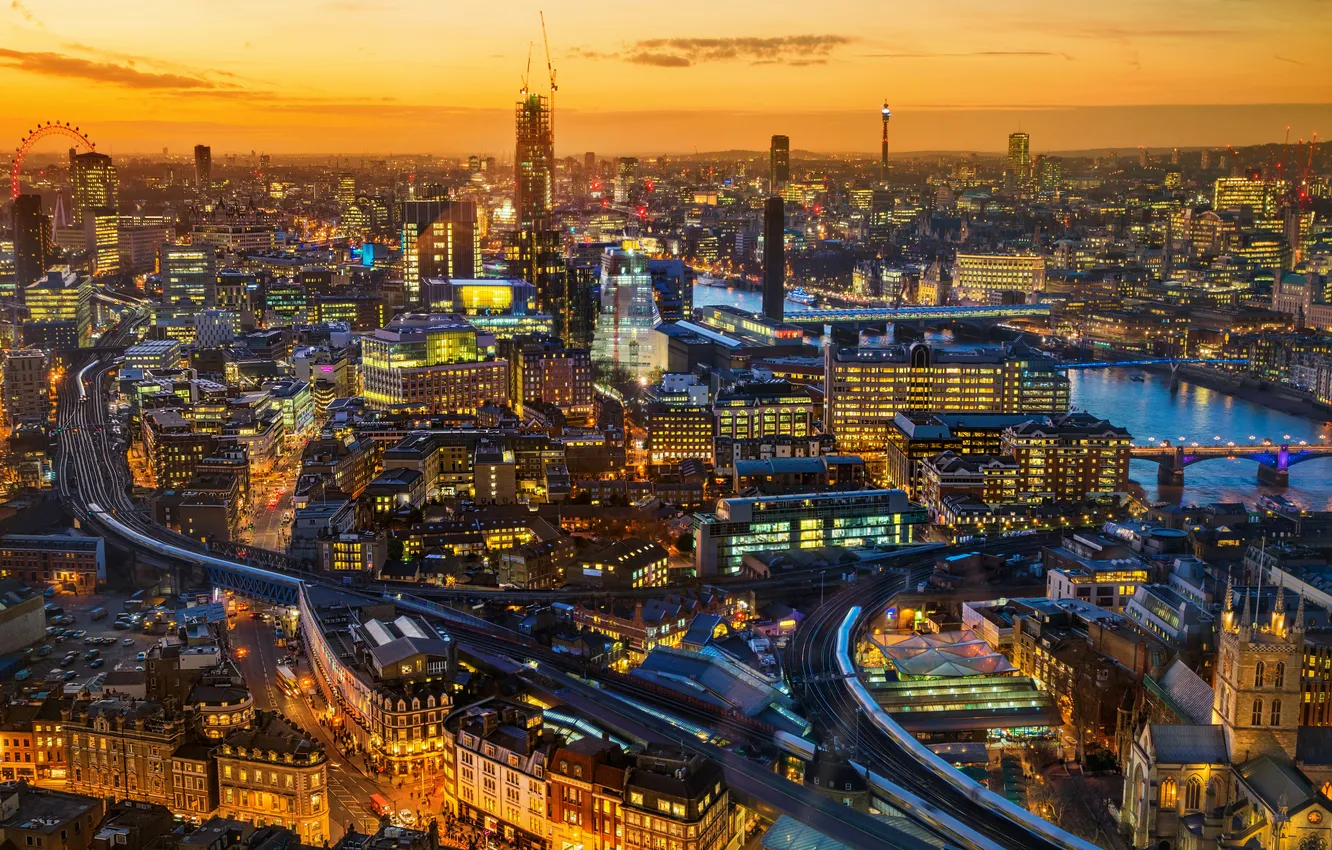 Photo wallpaper sunset, the city, London, England, Trey Ratcliff