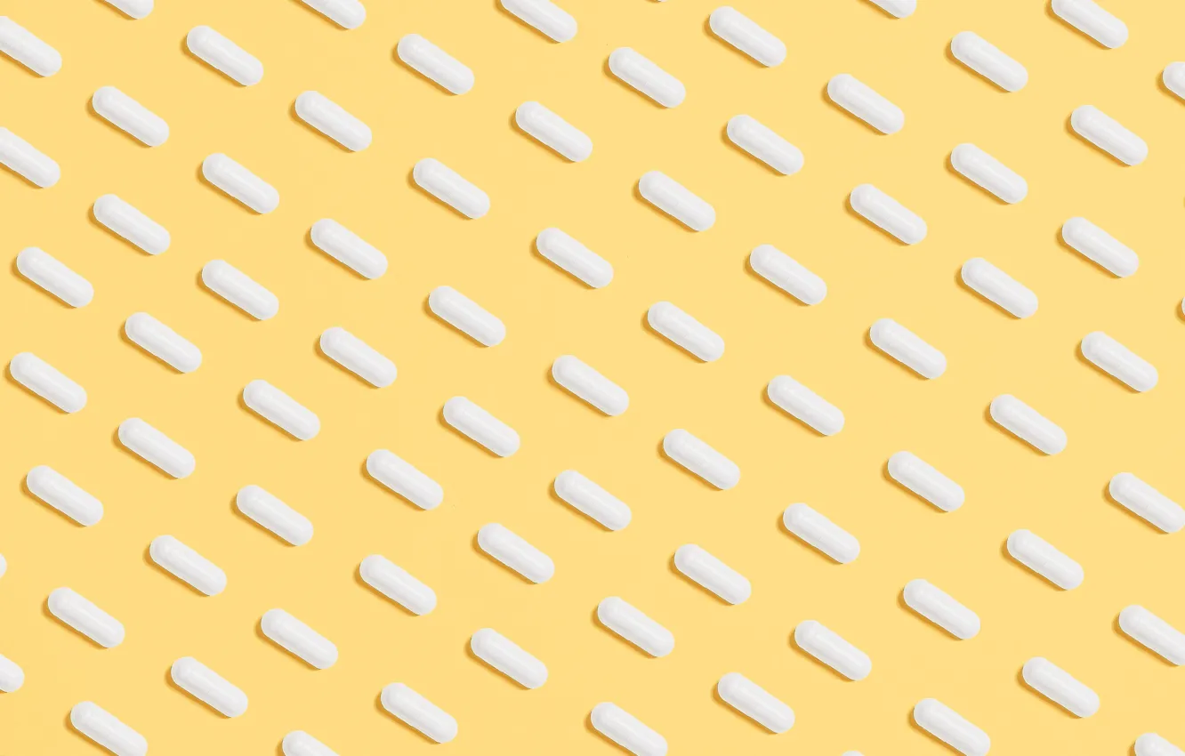 Photo wallpaper capsule, yellow background, yellow background, capsules, Anna Shvets