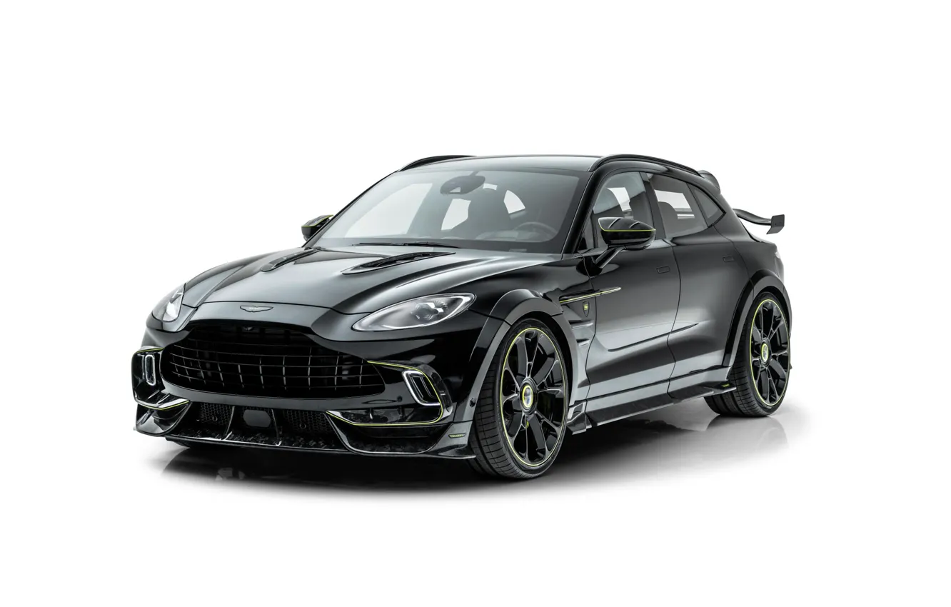 Photo wallpaper Aston Martin, SUV, white background, Mansory, DBX, Aston Martin DBX from Mansory, Carbon Makeover