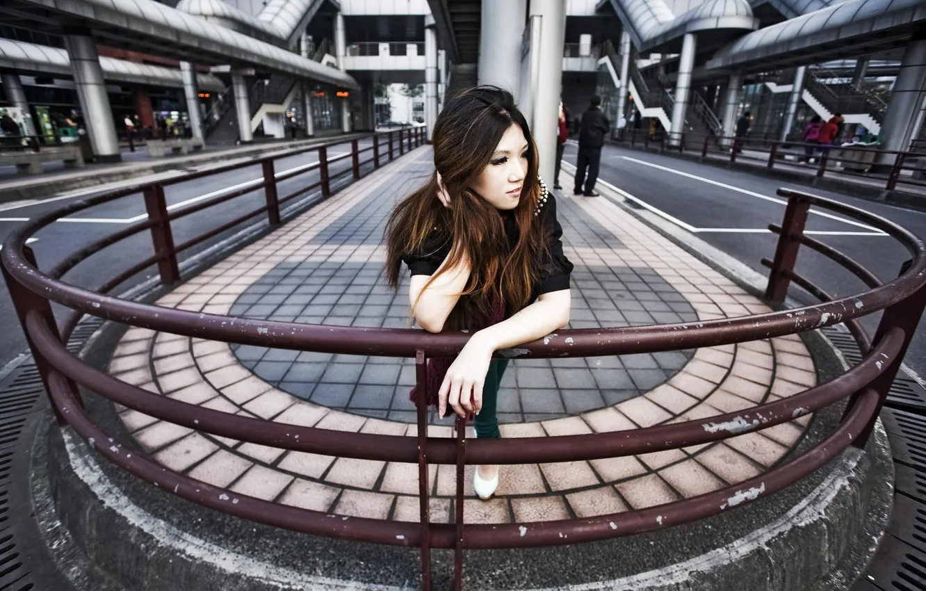 Photo wallpaper look, the city, background