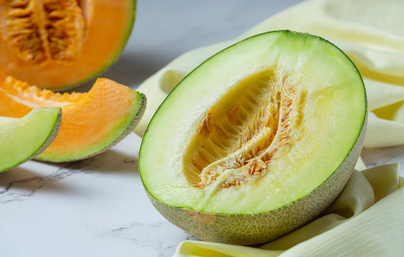 Photo wallpaper slices, composition, melon