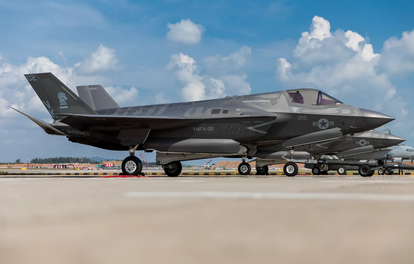 Photo wallpaper fighter, UNITED STATES AIR FORCE, F-35B