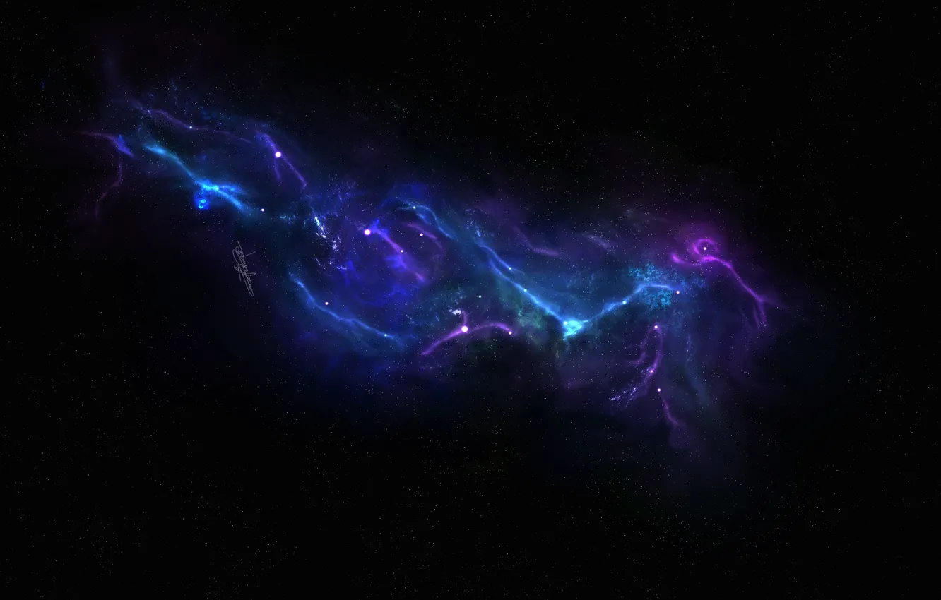 Photo wallpaper nebula, space, space, nebula, stars, infinity