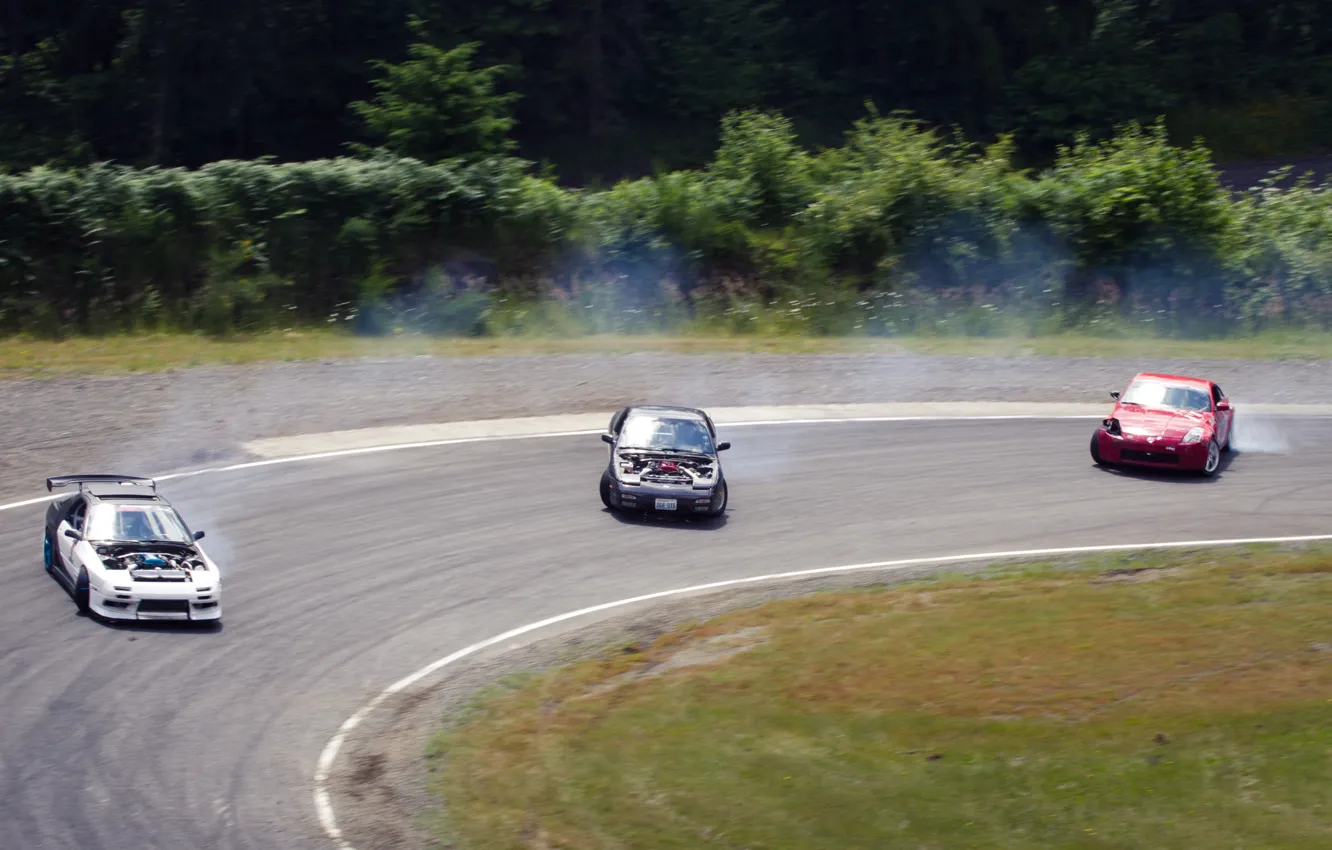 Photo wallpaper Skid, drift, track, Nos Forum Fest