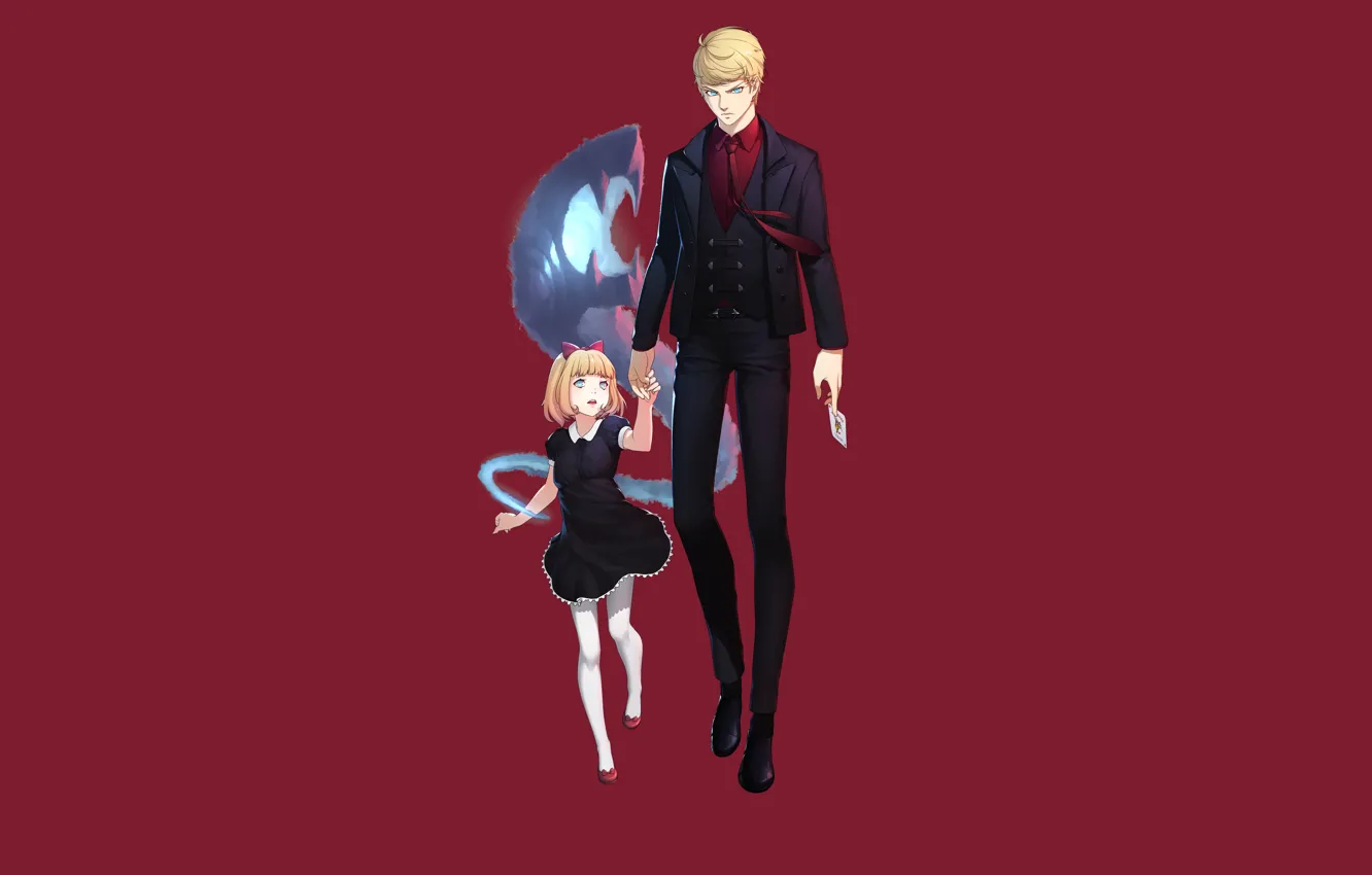 Photo wallpaper map, Ghost, girl, guy