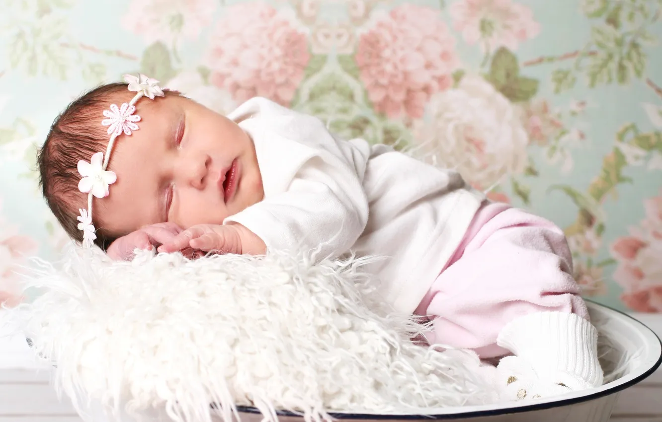 Photo wallpaper children, child, baby, newborn
