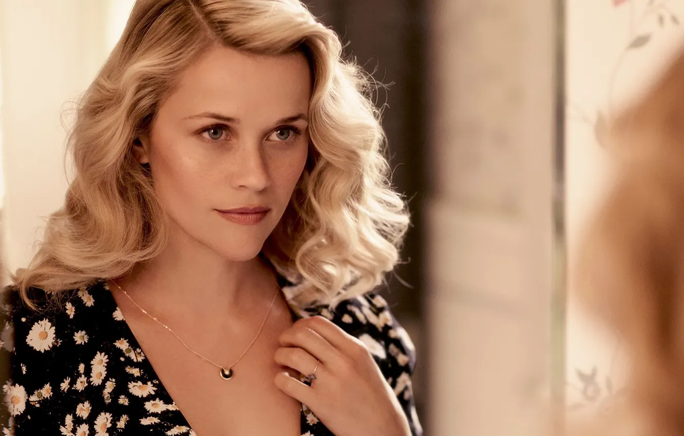 Photo wallpaper portrait, freckles, Reese Witherspoon