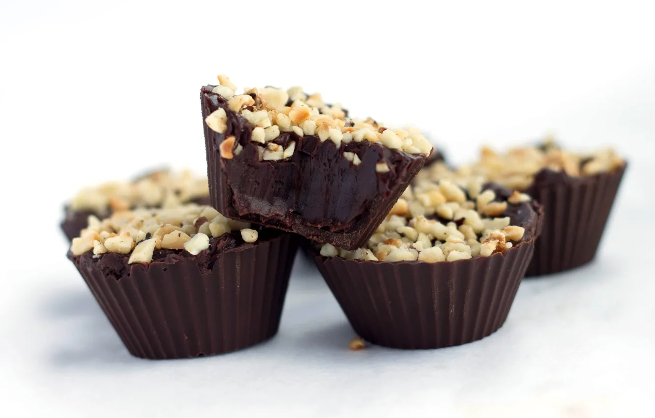 Photo wallpaper chocolate, cream, sweet, cupcakes
