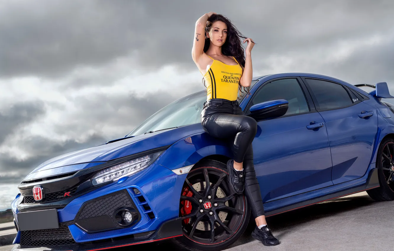 Photo wallpaper auto, look, sexy, pose, hair, Mike, pants, Ana Lopez