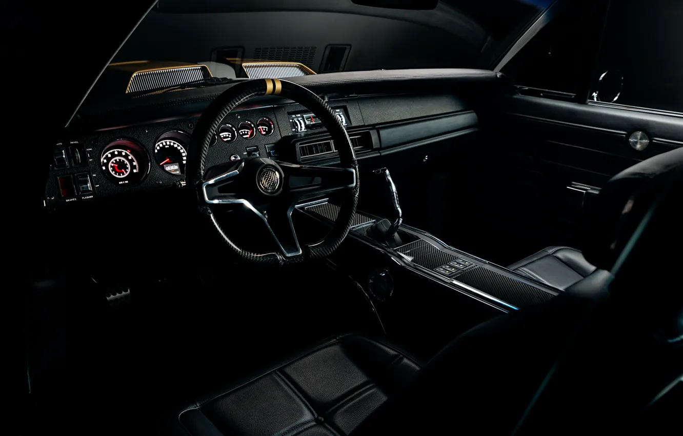 Photo wallpaper Dodge, Charger, car interior, Ringbrothers, Dodge Charger Tusk