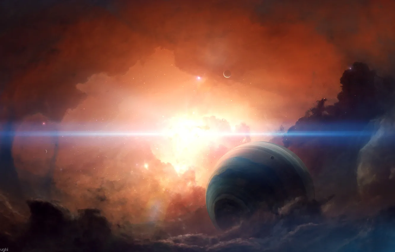 Photo wallpaper light, power, energy, planet