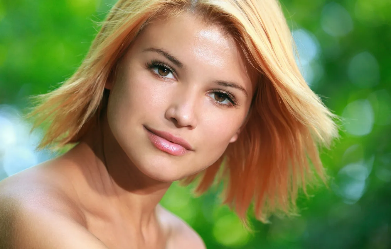 Photo wallpaper look, girl, bokeh, Violla A