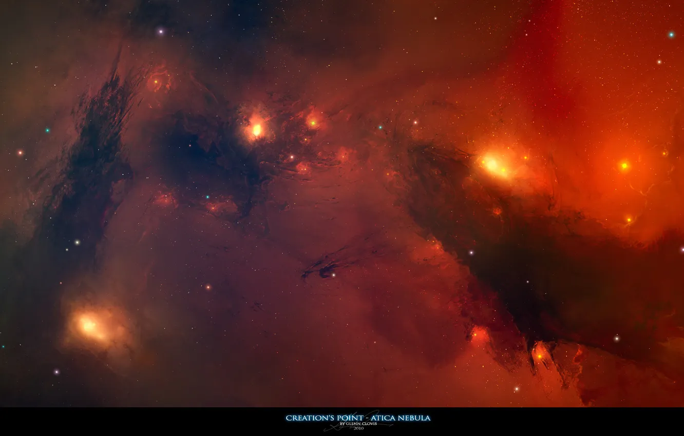 Photo wallpaper space, constellation, nebula