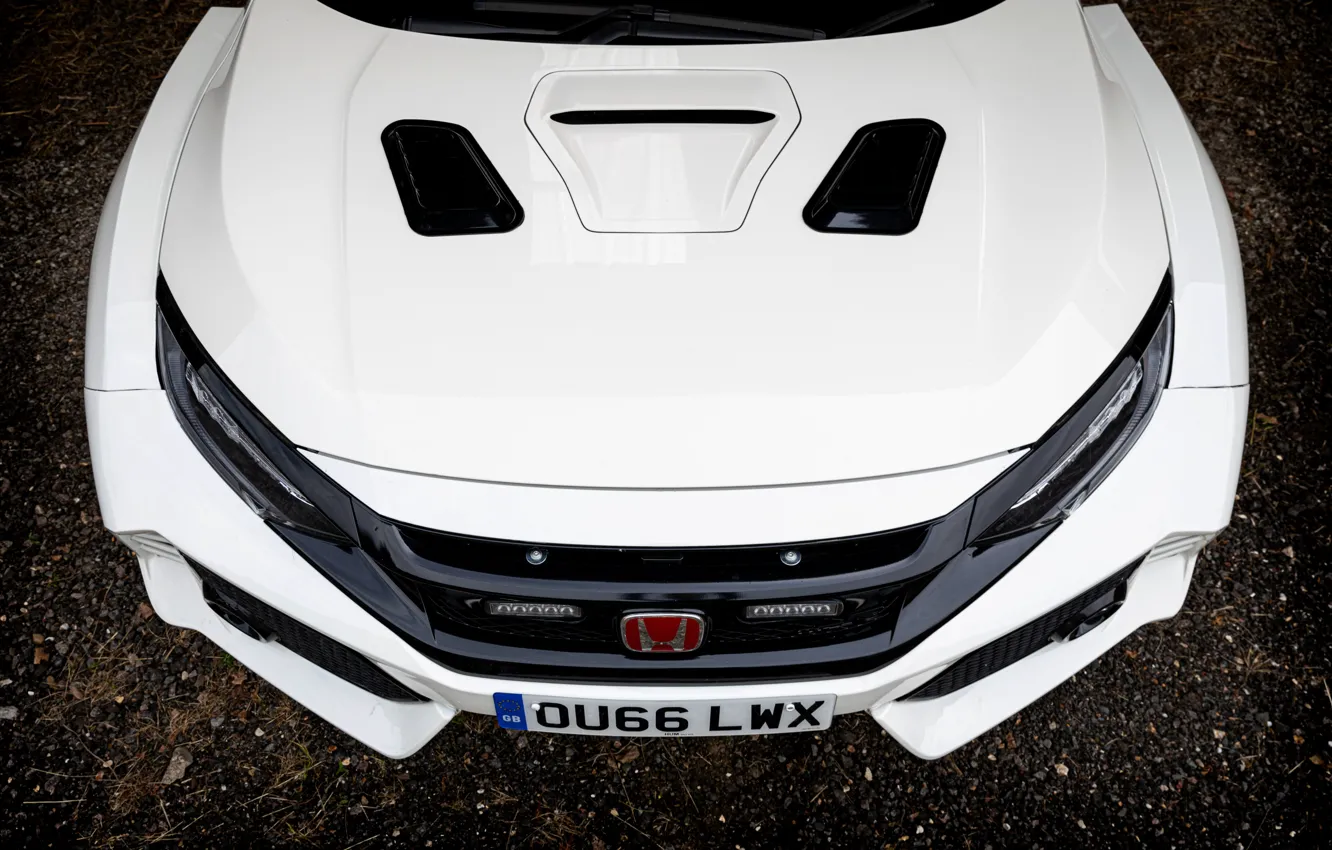 Photo wallpaper Concept, The hood, Honda, nostrils, 2019, Civic Type R, Civic Type OveRland