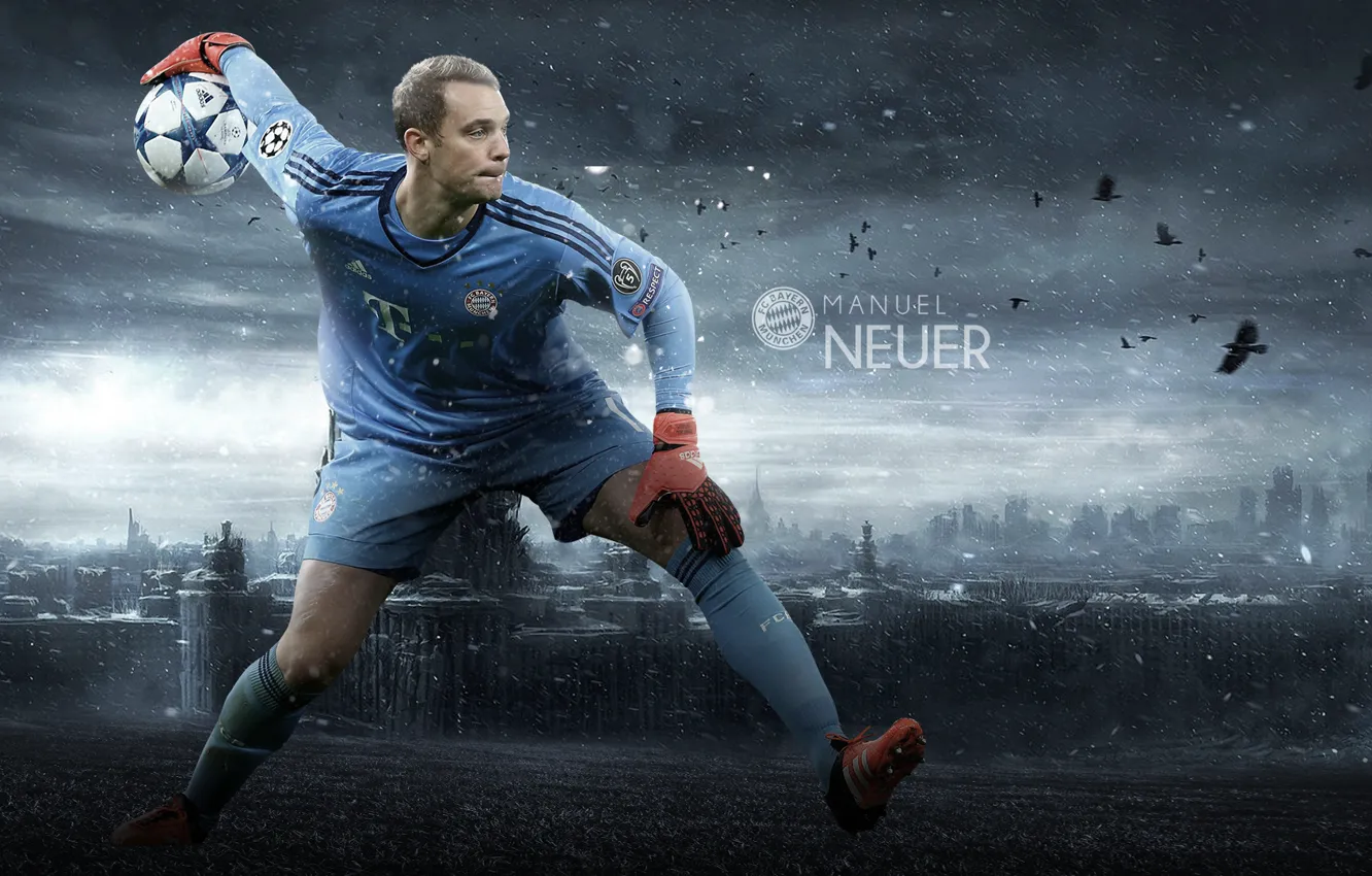 Photo wallpaper wallpaper, sport, football, player, FC Bayern Munchen, Manuel Neuer, goalkeeper