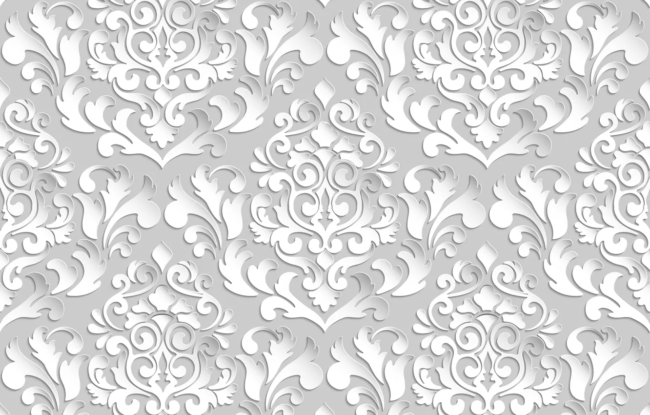Photo wallpaper white, background, pattern