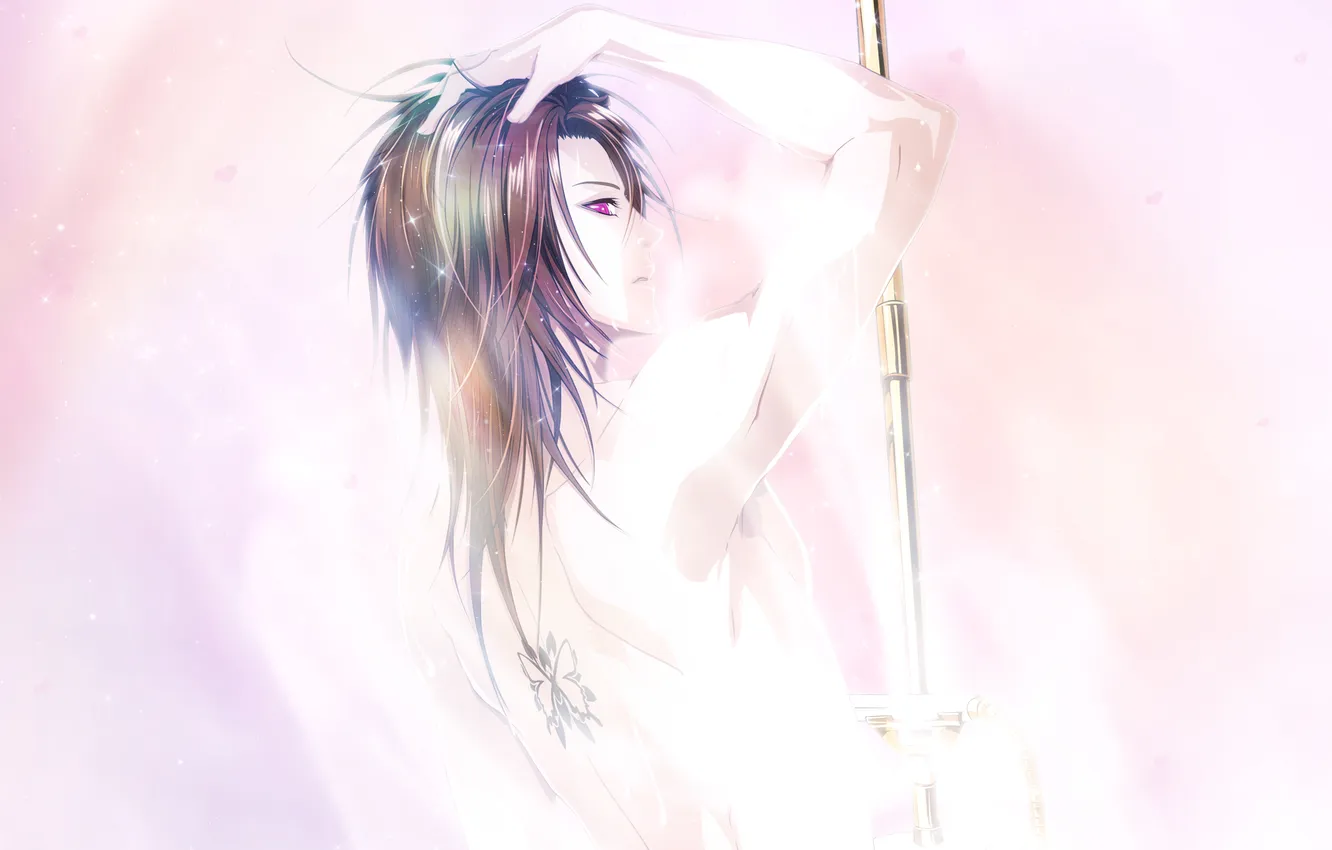 Photo wallpaper anime, tattoo, art, guy