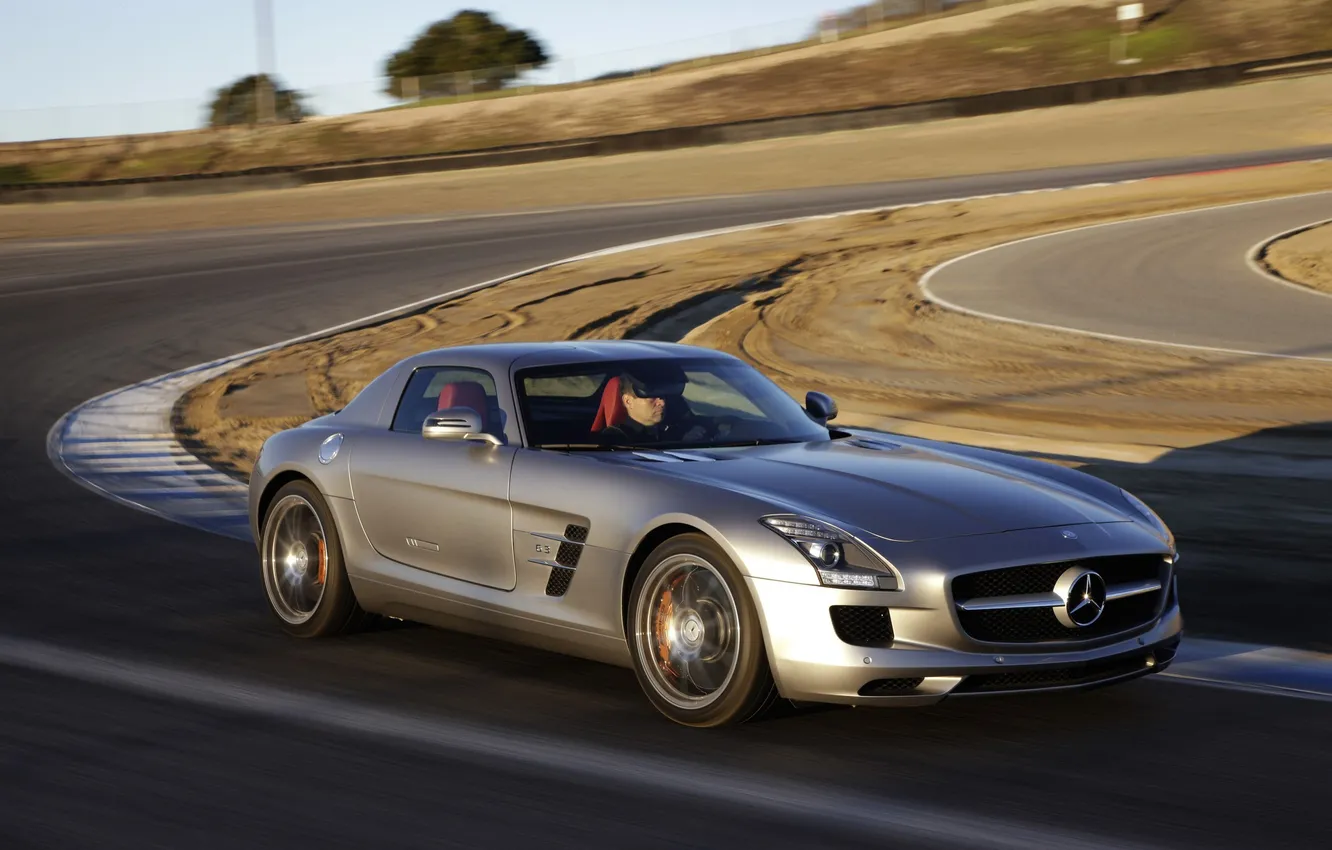 Photo wallpaper auto, Mercedes-Benz, speed, turn