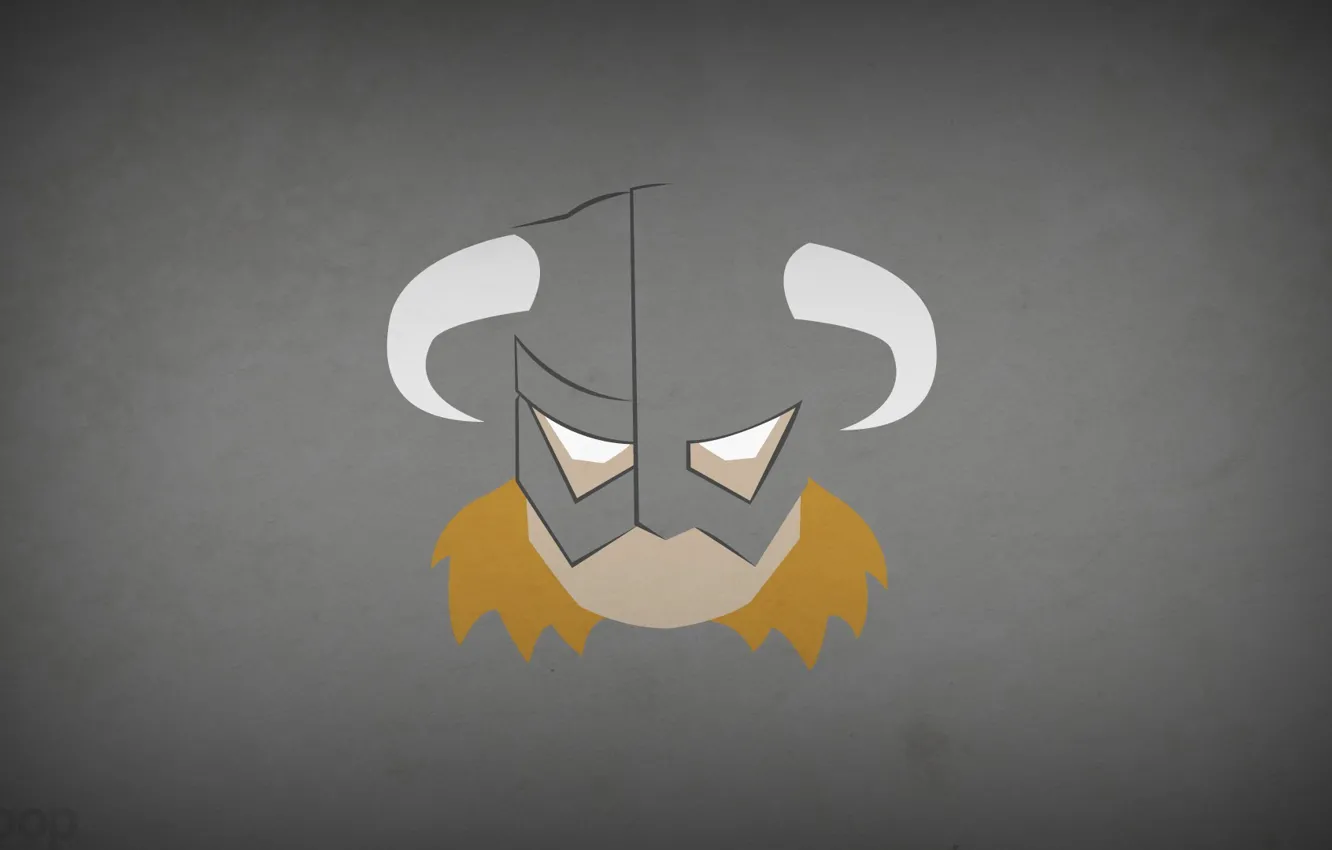 Photo wallpaper minimalism, Skyrim, The Elder Scrolls V: Skyrim, blo0p, Dovahkiin