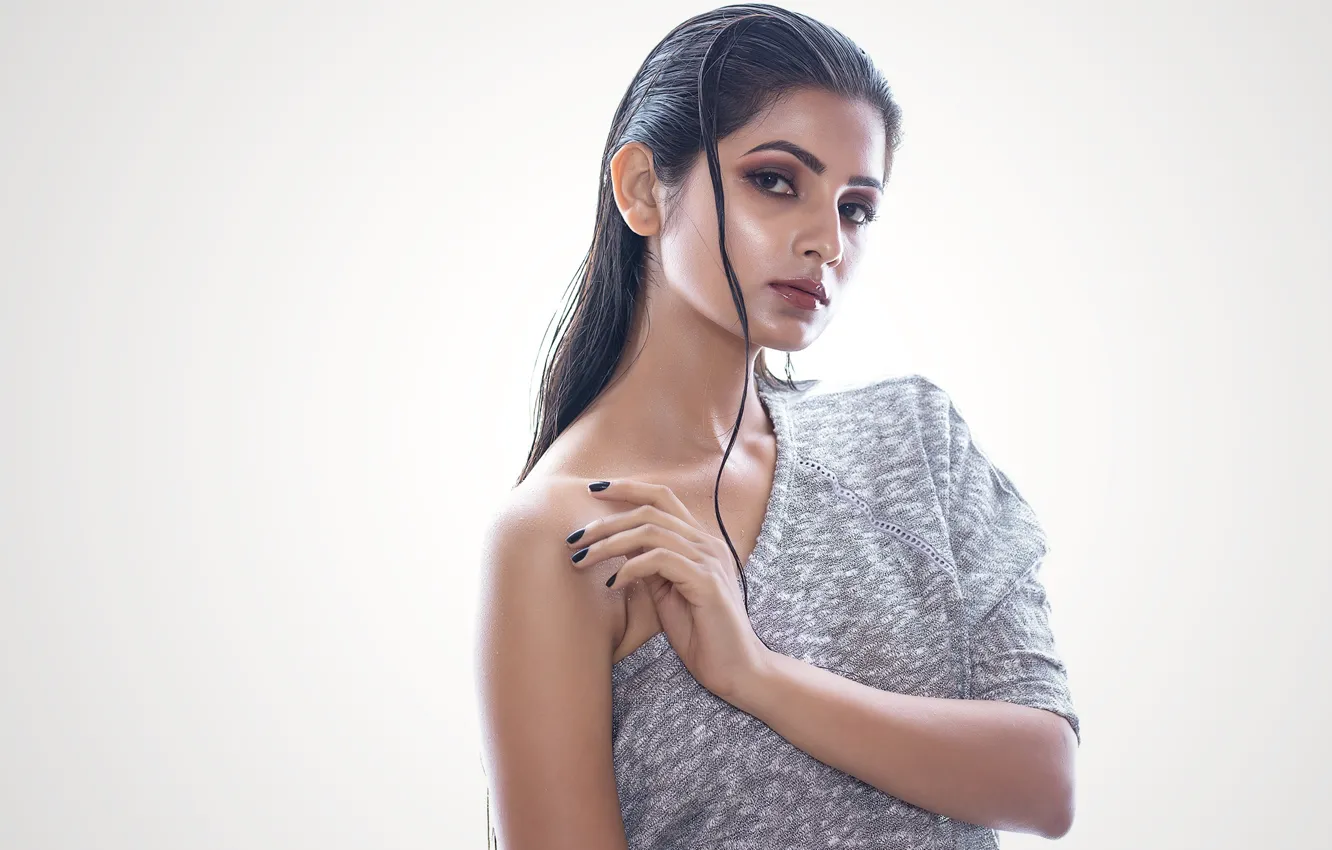 Photo wallpaper girl, hot, sexy, eyes, smile, beautiful, figure, model