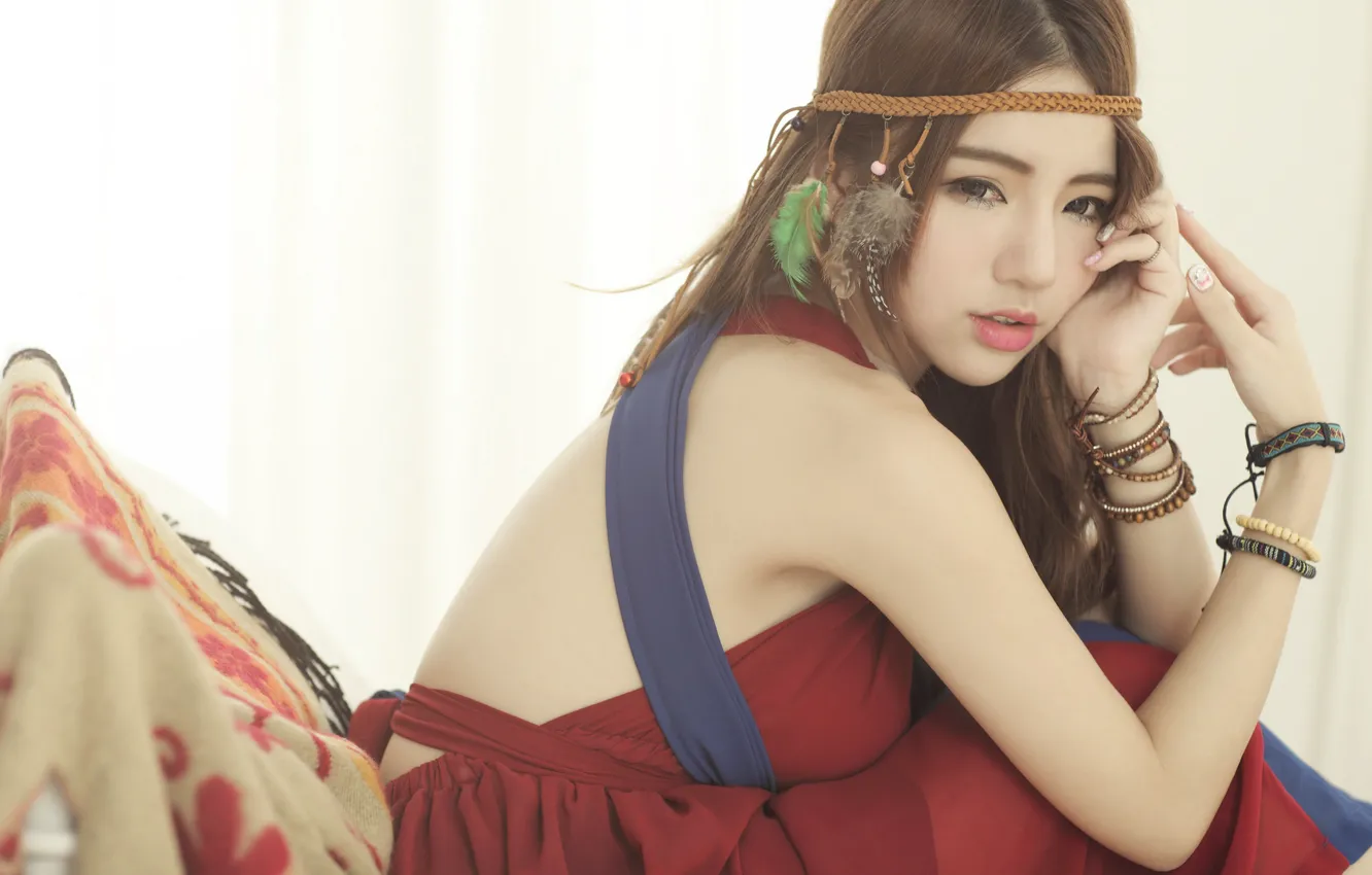 Photo wallpaper girl, style, Asian