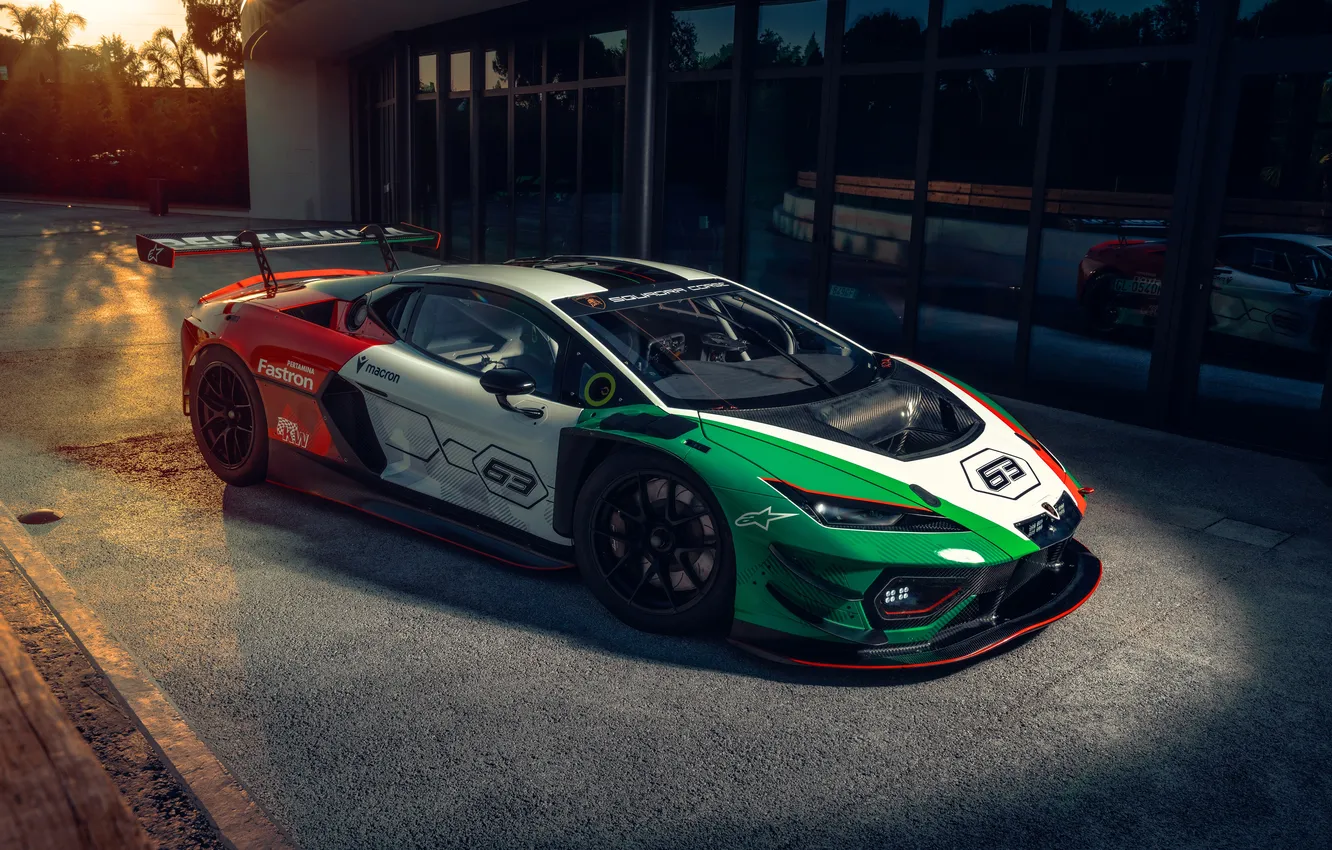 Photo wallpaper Lamborghini, supercar, Supercar, 2025, Racing Supercar, GT3 class, Lamborghini Temerario GT3, Temerario GT3