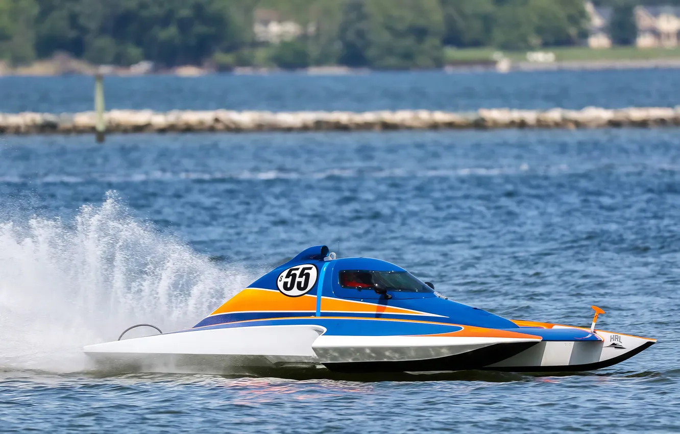 Photo wallpaper race, boat, speed