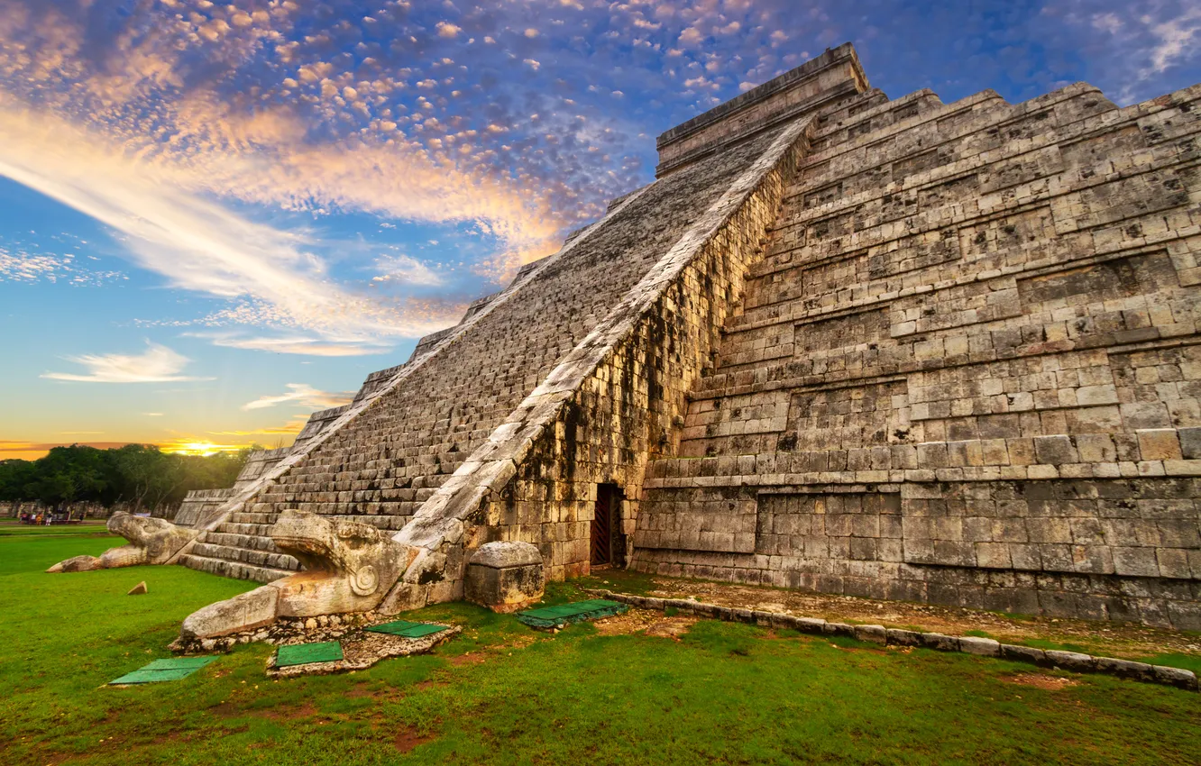 Photo wallpaper nature, Mexico, pyramid, the Aztecs, the ancient city