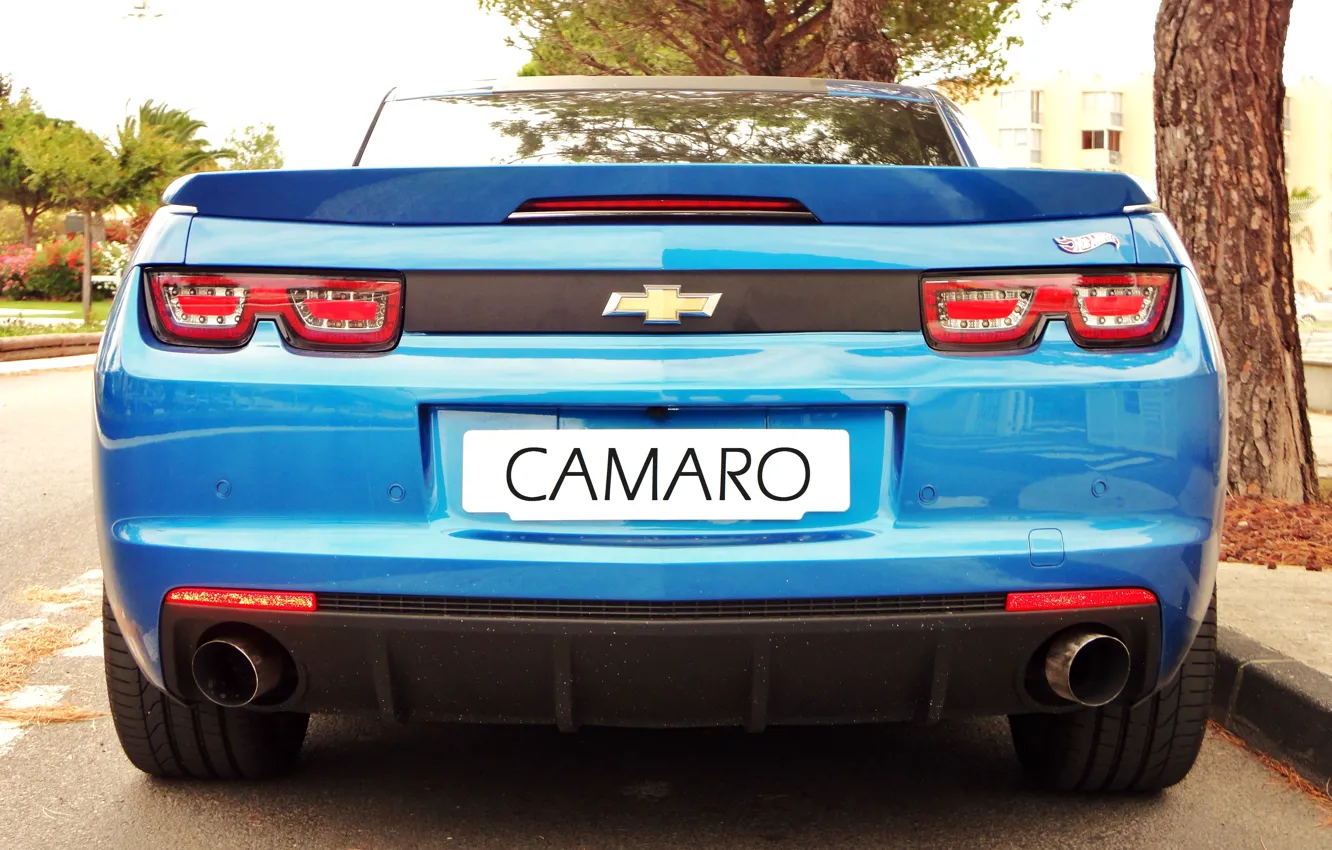 Photo wallpaper auto, blue, blue, ass, Camaro, Chevrolet, camaro, auto
