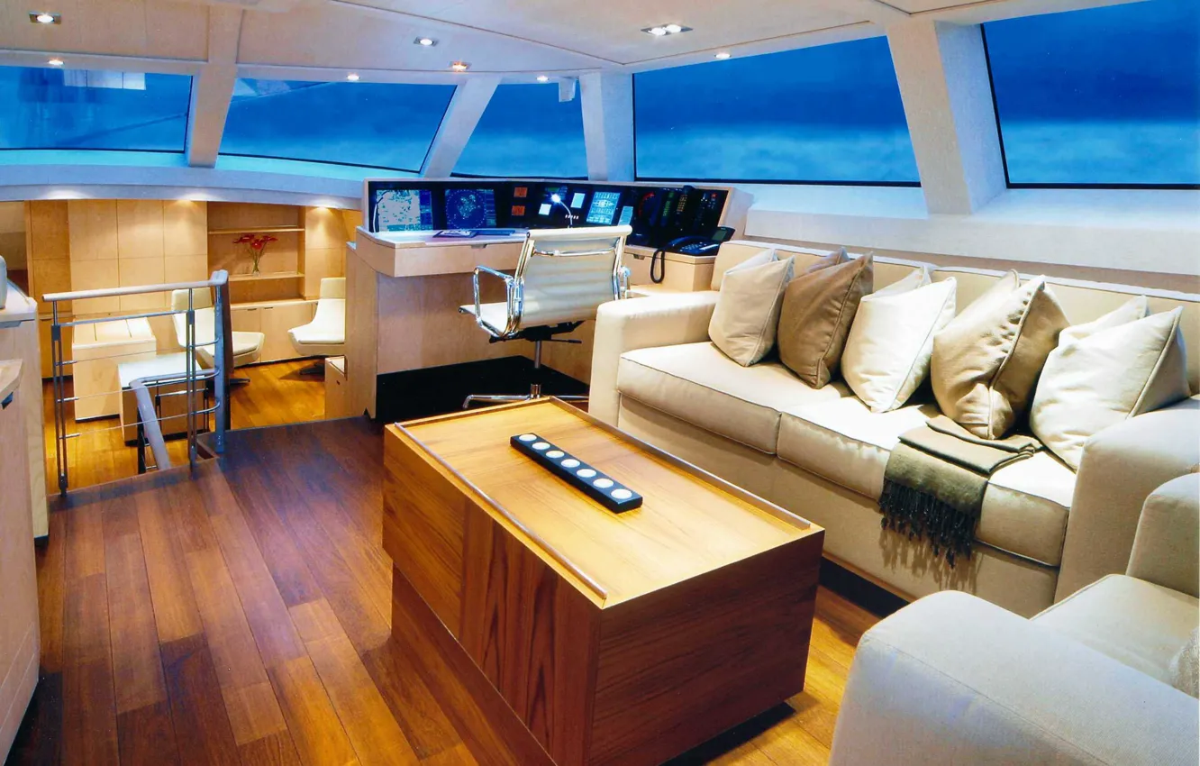 Photo wallpaper design, style, interior, yacht, salon, saloon, Suite, cockpit