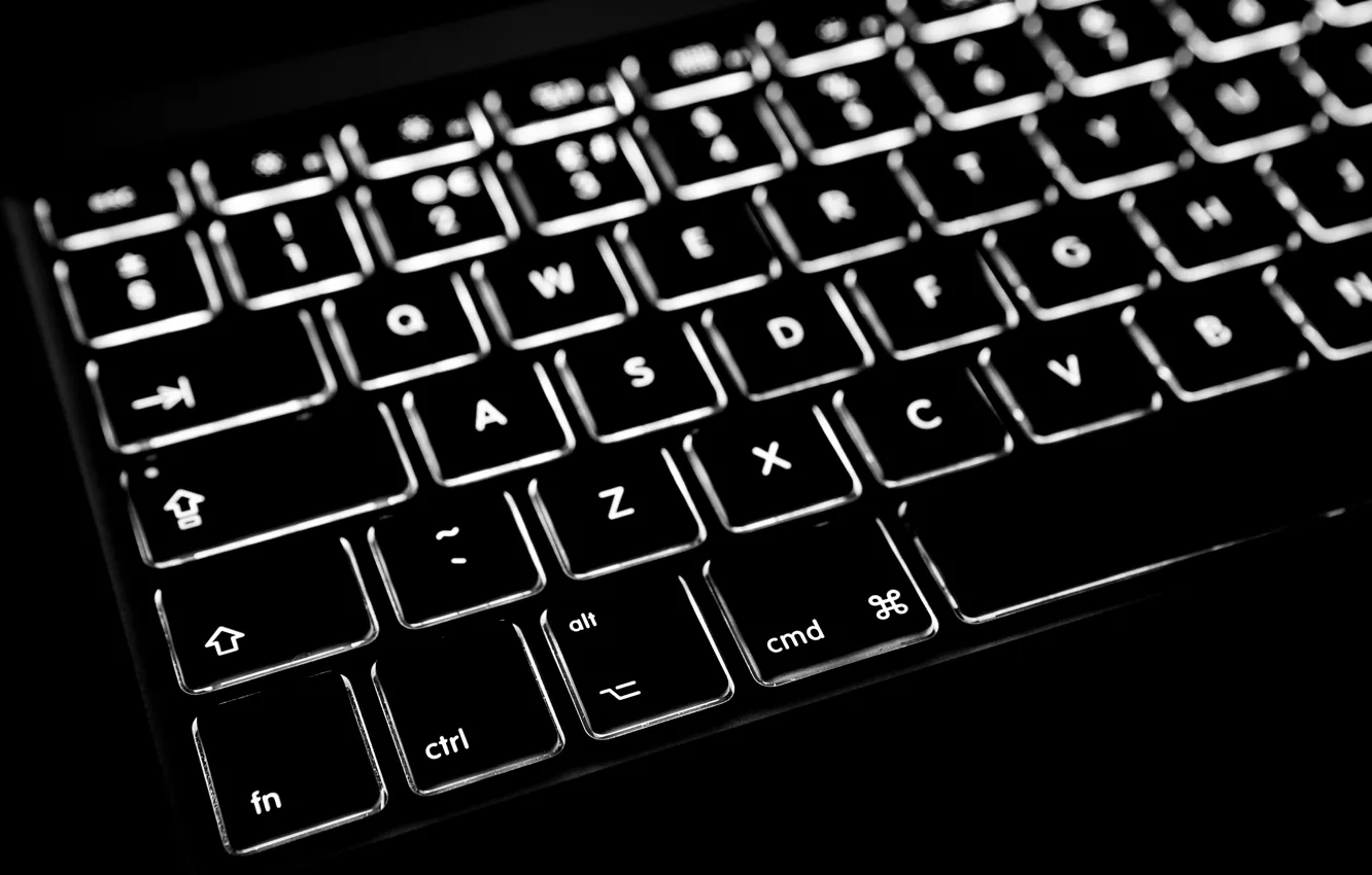 Photo wallpaper backlight, keyboard, macbook, MacBook, keyboard, backlight