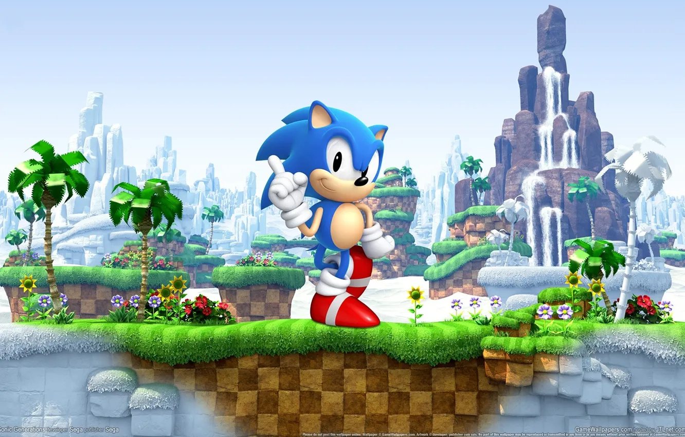 Photo wallpaper Sonic, Sonic Generations, Video Game, Sega