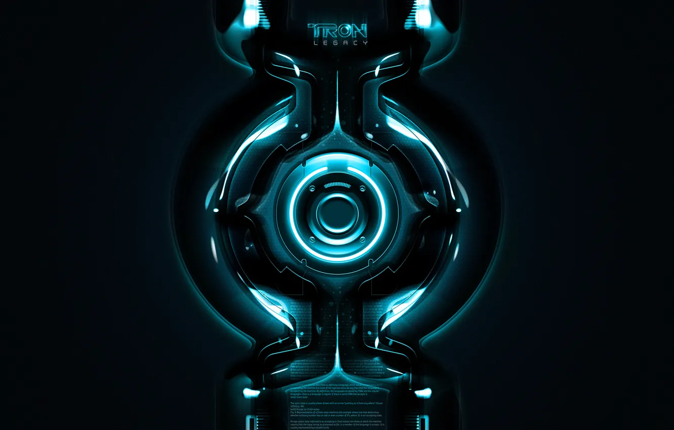 Photo wallpaper the film, round, neon, the throne, tron