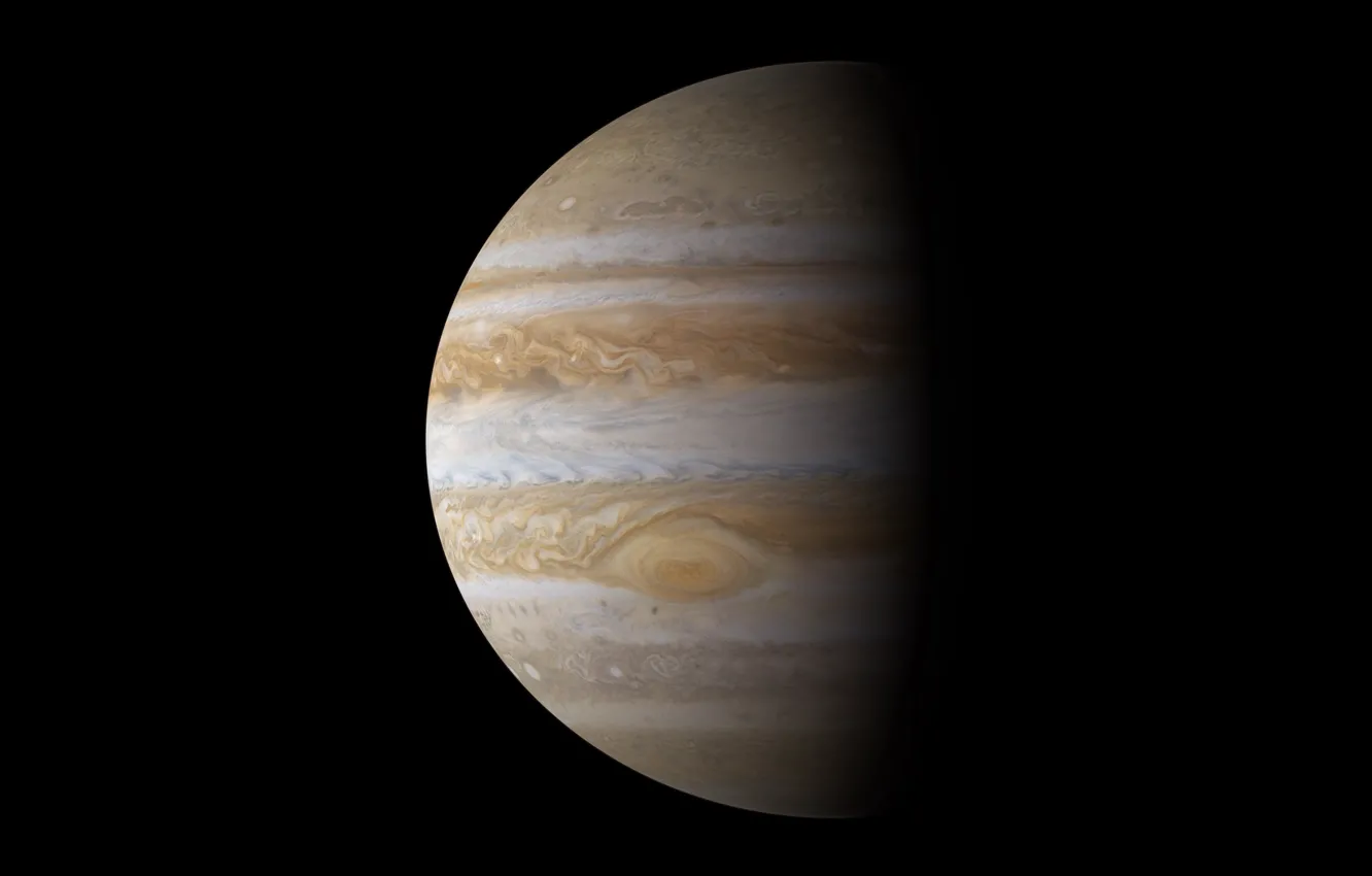 Photo wallpaper Jupiter, gas giant, The fifth planet, Jupiter, The God of thunder