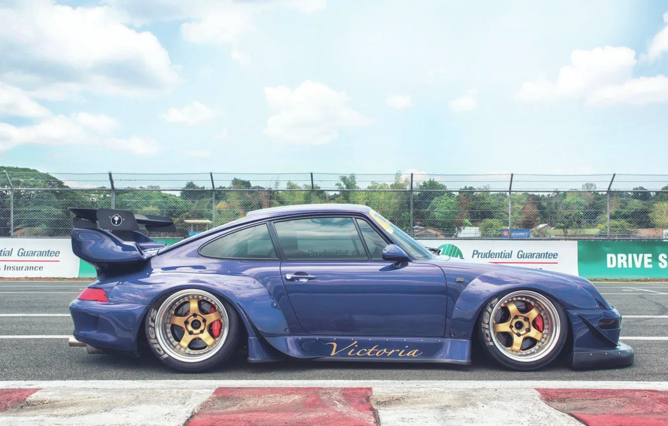 Photo wallpaper Porsche 911, Carrera, 993, 1994, Rough