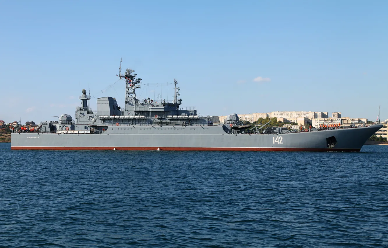 Photo wallpaper ship, large, Navy, landing, Novocherkassk, the project 775