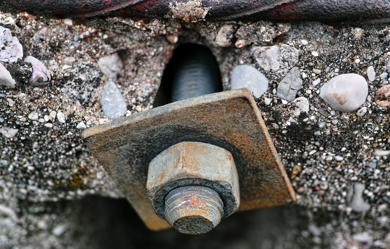 Photo wallpaper bolt, background, nuts