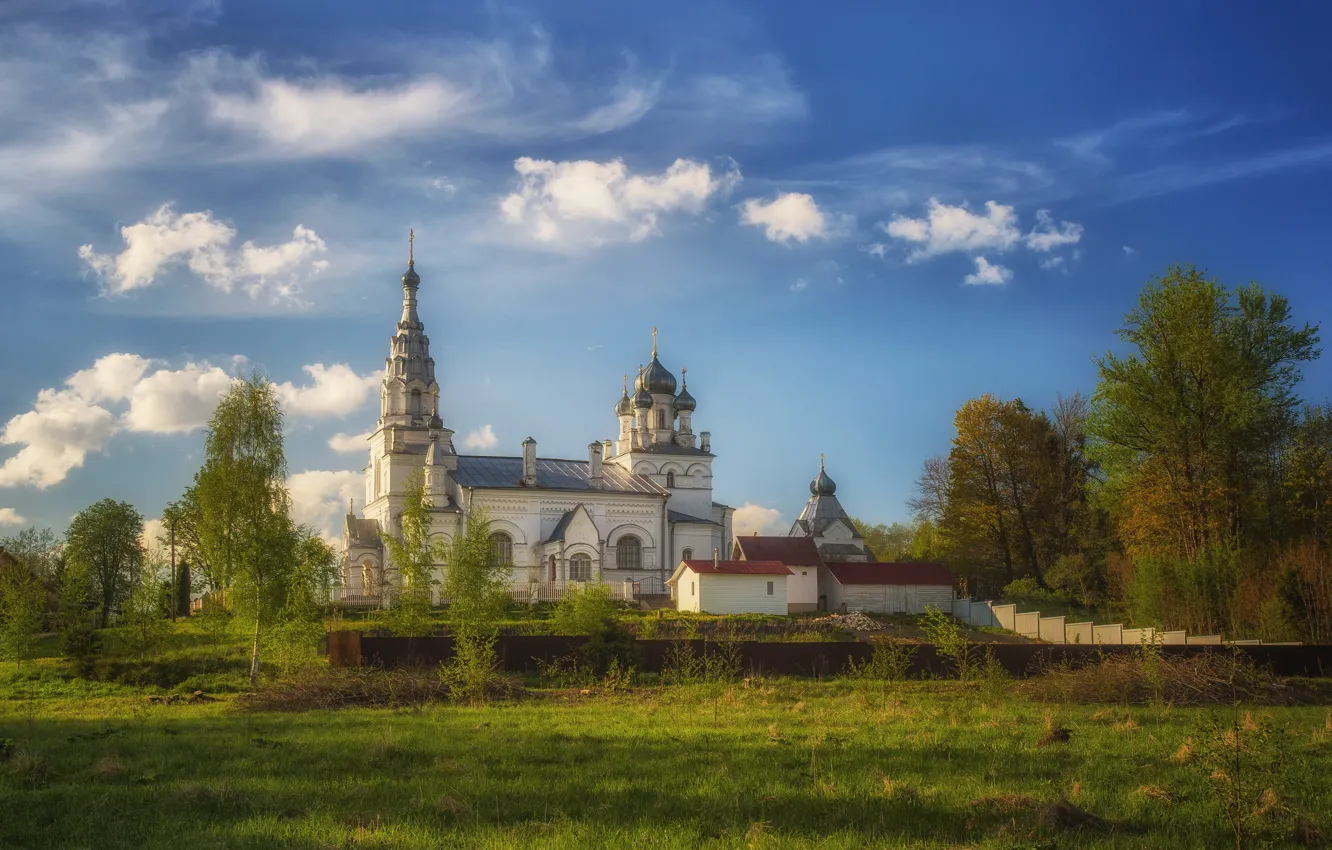 Photo wallpaper landscape, nature, temple, Yuri Kulakov, Stavropol