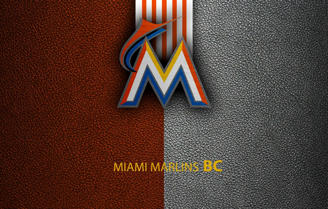 Photo wallpaper wallpaper, sport, logo, baseball, Miami Marlins