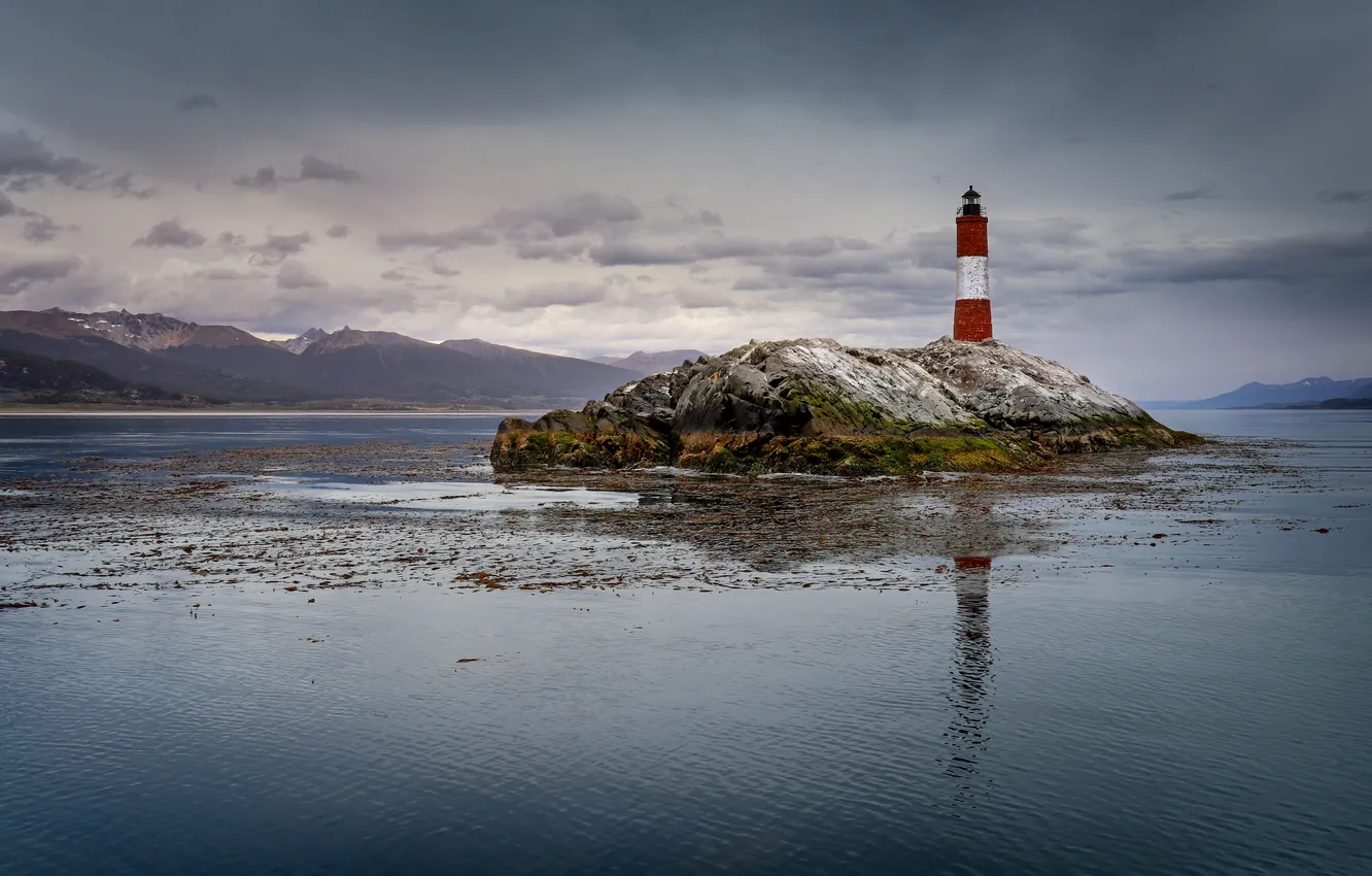 Photo wallpaper Argentina, Nadezhda Demkina, Tierra del Fuego, Beagle Strait, Faro Forest Lighthouse-Eclairer