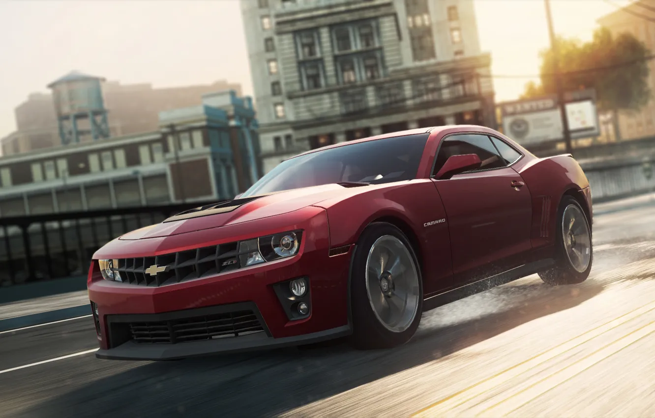 Photo wallpaper the game, 2012, Need for Speed, nfs, most wanted, Chevrolet Camaro ZL1